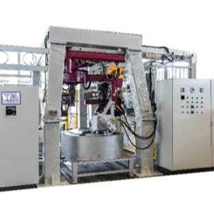 Machine de coulée sous pression basse pression entièrement automatique avec deux manipulateurs