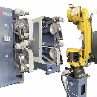 Rbt Robot de polissage et de débroussaillage CNC entièrement automatique pour plaques de porte, poignées de porte, charnières, serrures, toutes pièces métalliques