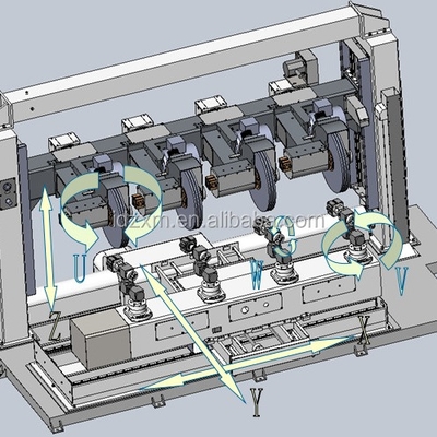 Machine de polissage CNC à haute flexibilité avec plusieurs stations Opération simultanée pour les robinets en laiton, poignée de porte en zinc