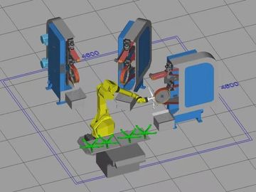 Automatique 220v robot de broyage pour la jambe de chaise de bureau